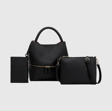 Load image into Gallery viewer, Melie Bianco Karianna Black Vegan Crossbody Bag
