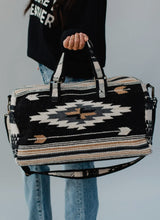 Load image into Gallery viewer, Aztec Black Duffel
